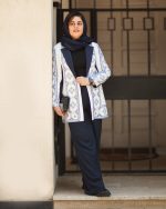 کت یقه انگلیسی با شماره‌دوزی دستی